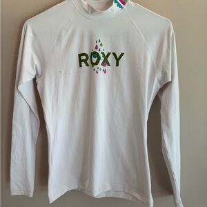 Roxy Kids White‎ Long Sleeve Tee with Colorful Logo
